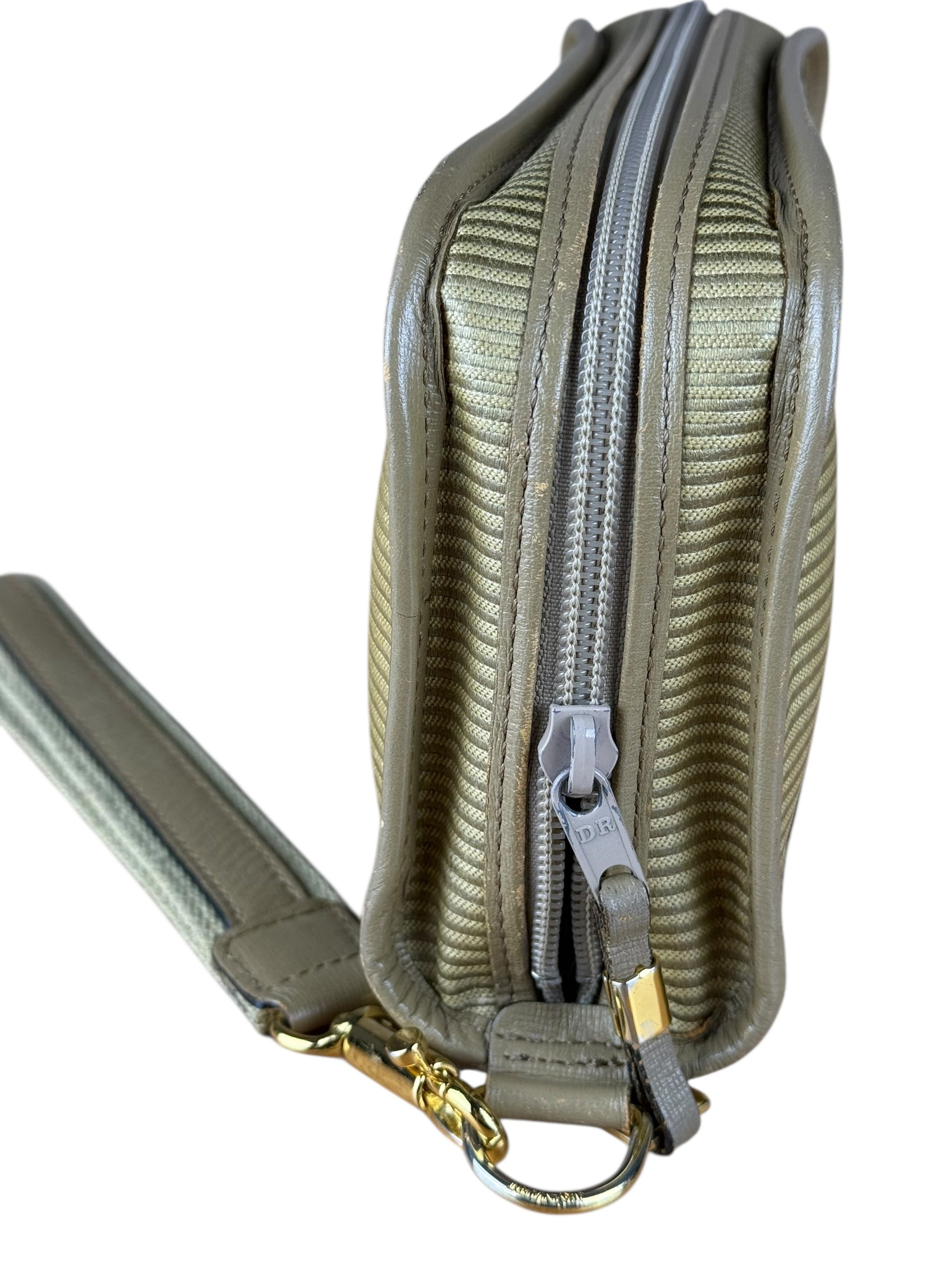 YSL Vintage Grey Leather Travel Pouch