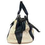 Chloe Beige/Black Leather Alice Satchel/Tote Bag