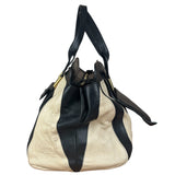 Chloe Beige/Black Leather Alice Satchel/Tote Bag