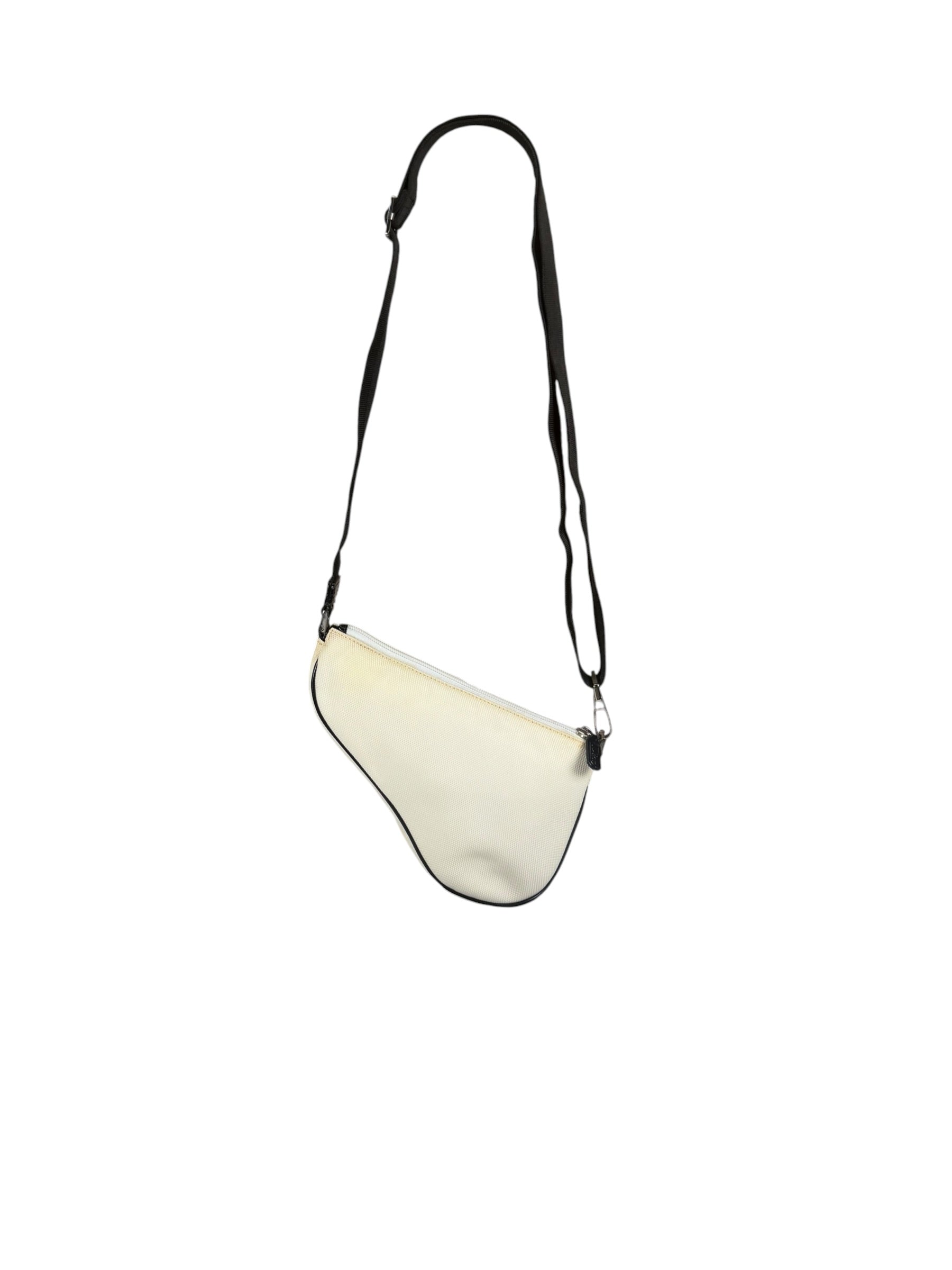 Christian Dior Cream Nylon Saddle Bag