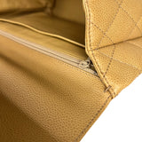 Chanel Beige Calfskin Kelly Top Handle Bag 2001