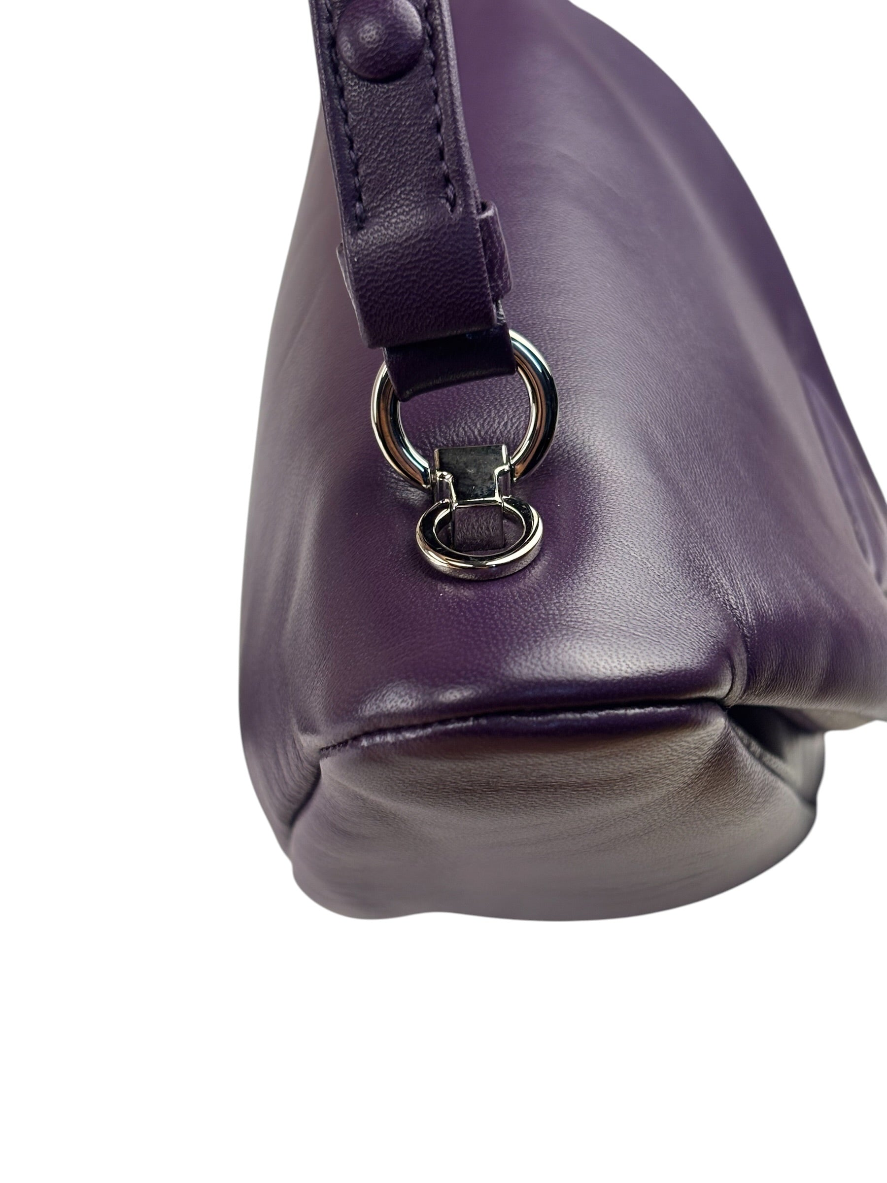 Prada Purple Nappa Leather Triangle Two-Way Bag