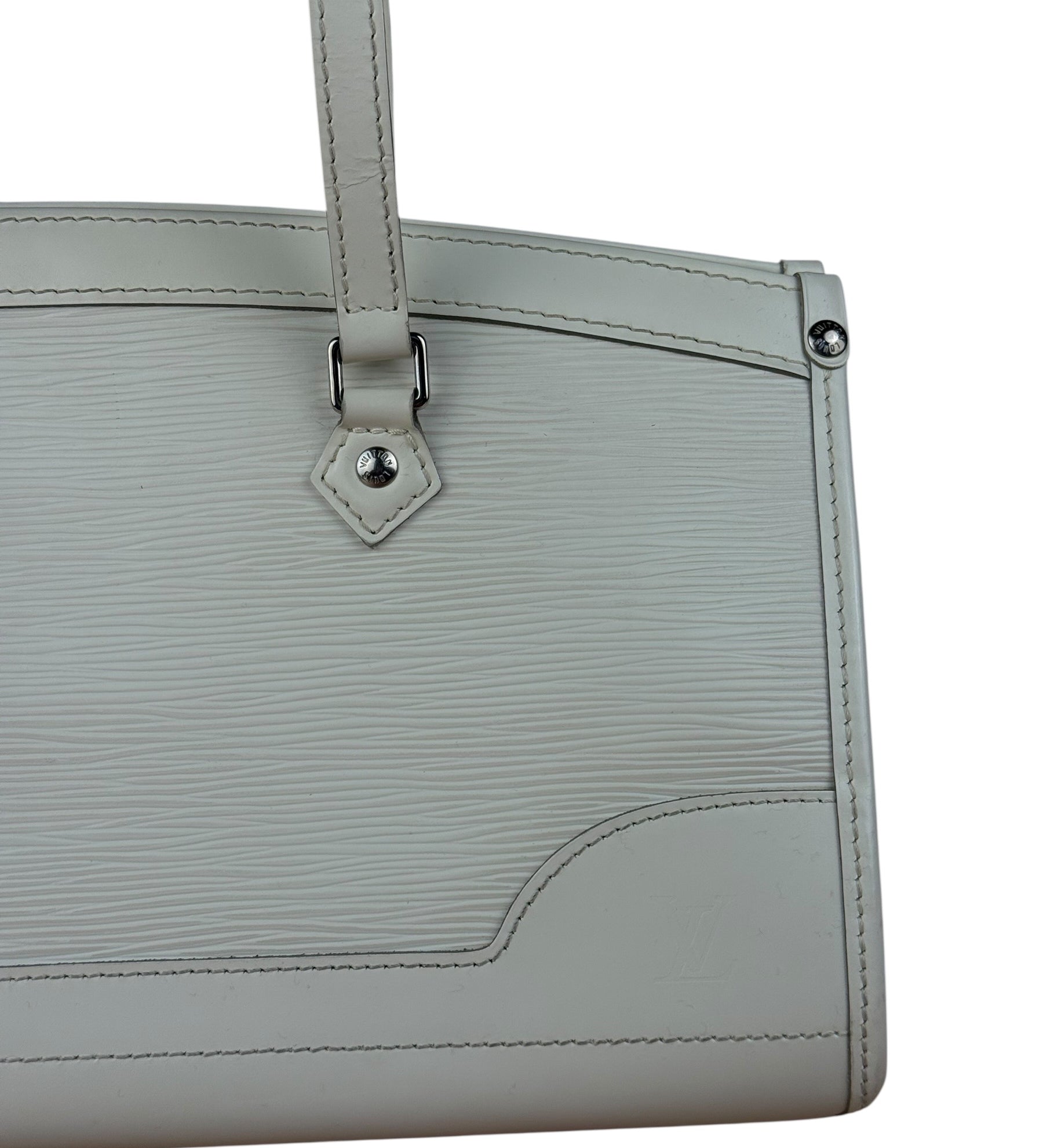 Louis Vuitton White Epi Madeleine PM Handbag