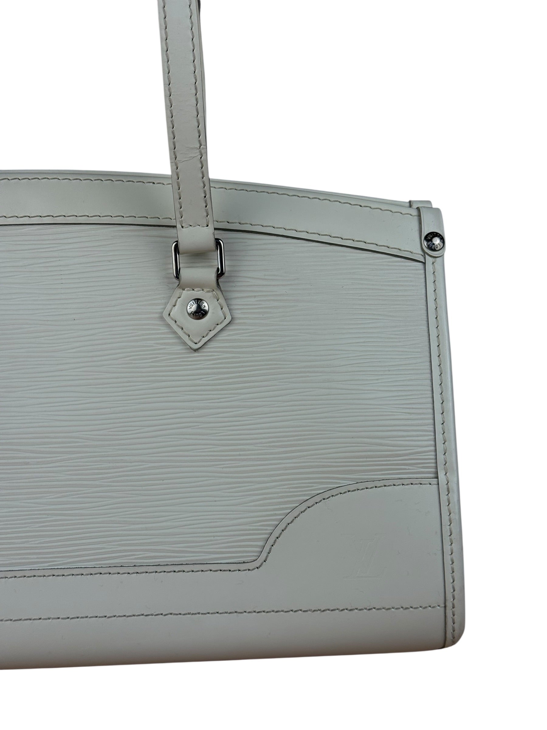 Louis Vuitton White Epi Madeleine PM Handbag