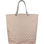 Gucci Vintage Pink Canvas Large Tote Bag