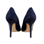 Jimmy Choo Romy Navy Blue Suede Pointed Toe Pumps