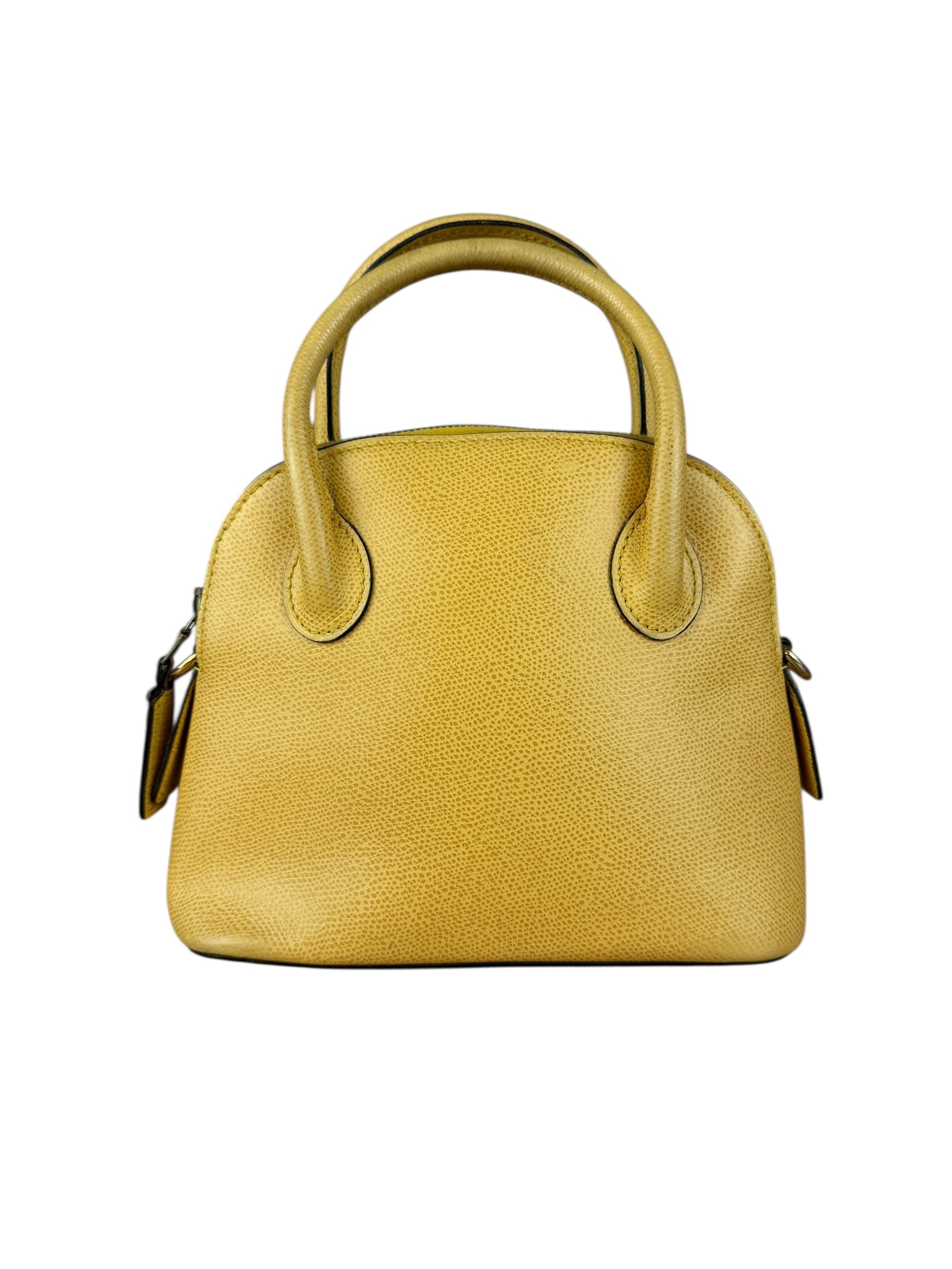 Celine Yellow Leather Dome 2Way Handbag