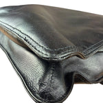 Chanel Vintage Black Leather Flap Crossbody Messenger Bag 1997