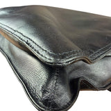 Chanel Vintage Black Leather Flap Crossbody Messenger Bag 1997