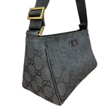 Gucci Vintage GG Black Canvas Pochette