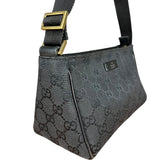 Gucci Vintage GG Black Canvas Pochette