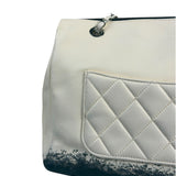 Chanel White Quilted Leather Blizzard Zip Flap-Shoulder Bag 2010