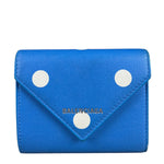 Balenciaga Blue Polka Dot Tri-Fold Wallet