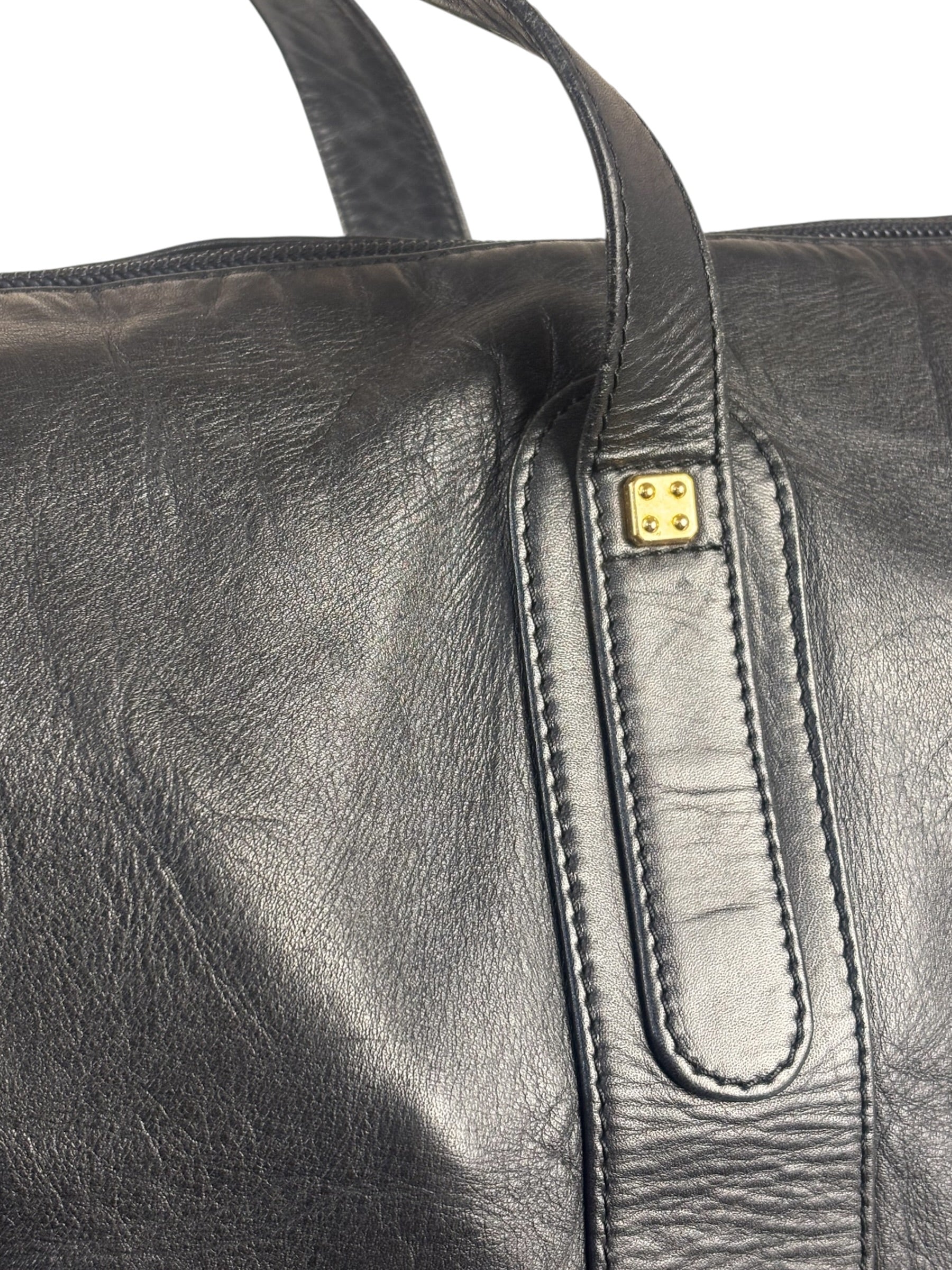 Loewe Vintage Black Calfskin Carryall Handbag
