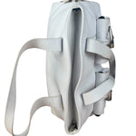 Burberry White Pebbled Leather Shoulder Bag