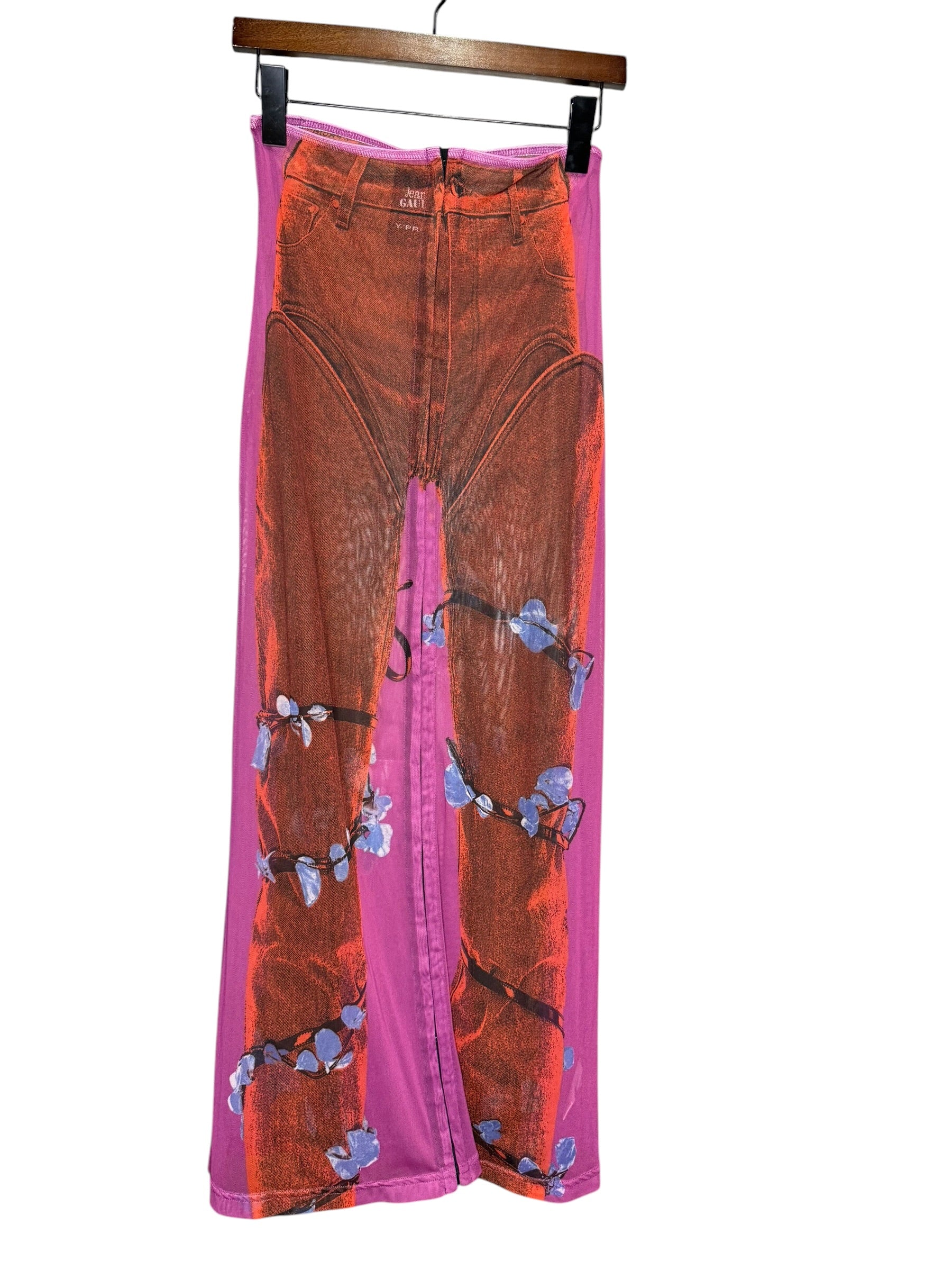 Jean Paul Gaultier x Y Project Printed Mesh Skirt