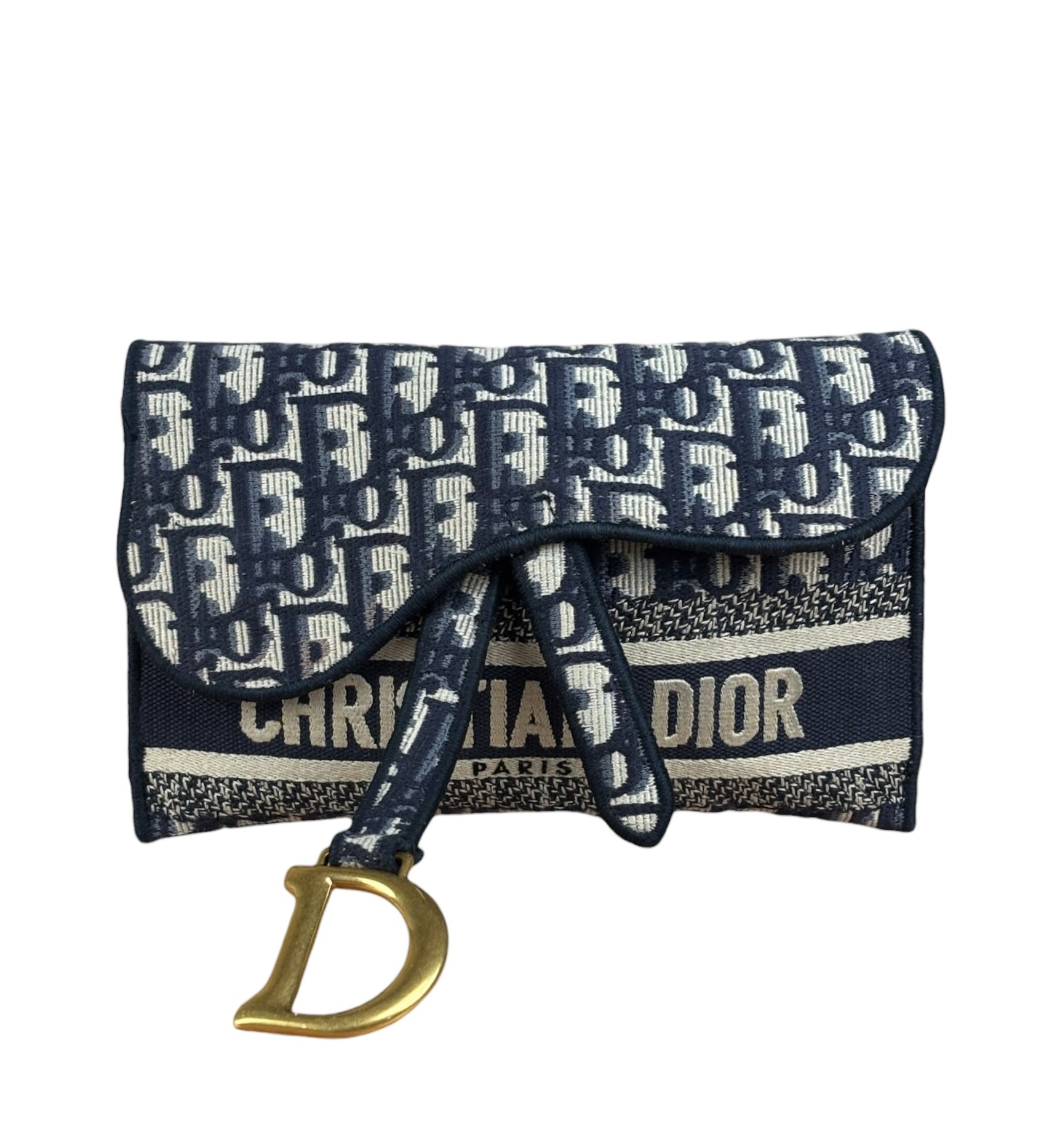Christian Dior Oblique Slim Saddle Pouch