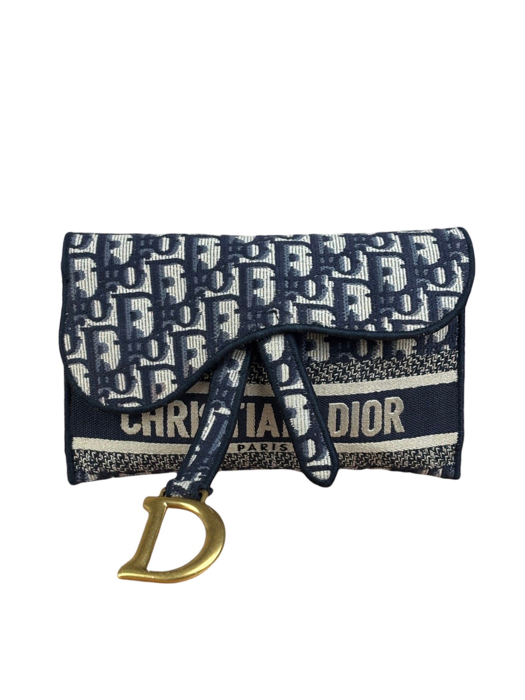 Christian Dior Oblique Slim Saddle Pouch