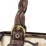 Coach Vintage Braided Strap Canvas Shoulder Bag
