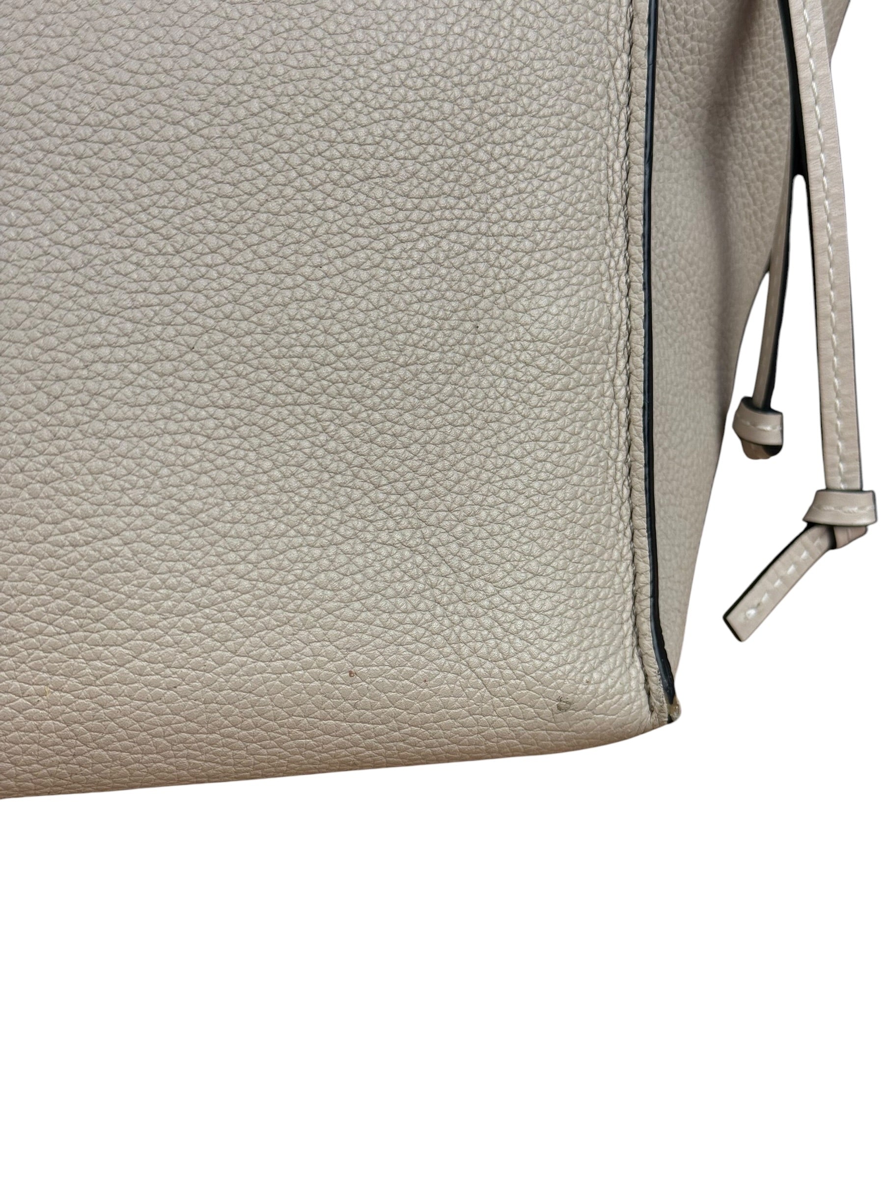 Loewe Beige Pebbled Leather Cushion Tote