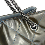 Chanel Green Quilted Patent Leather Reissue XL Tote 2011