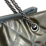 Chanel Green Quilted Patent Leather Reissue XL Tote 2011