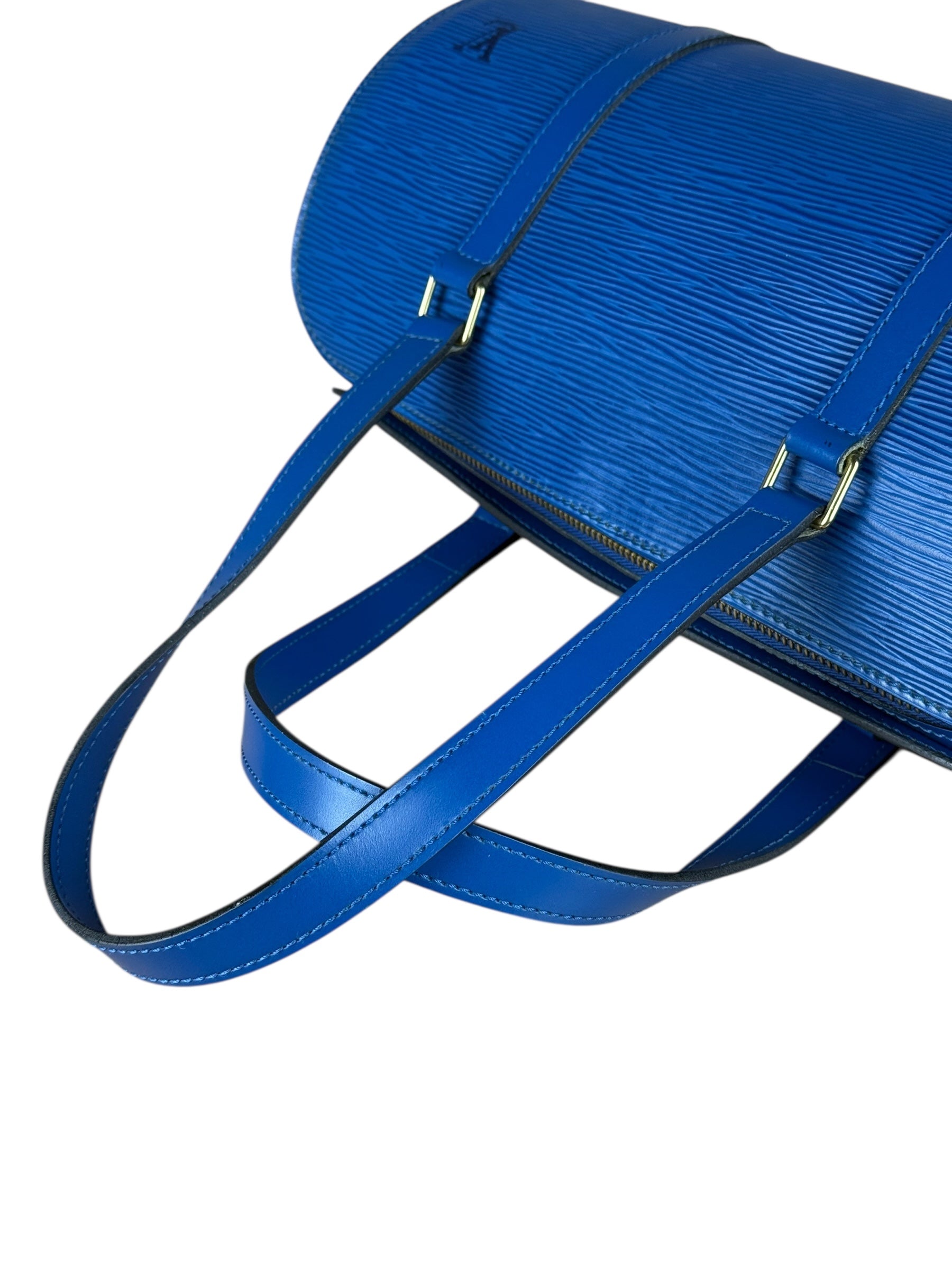 Louis Vuitton Blue Epi Soufflot Handbag