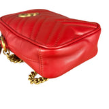 Gucci GG Marmont Vertical Phone Crossbody Bag Red