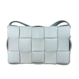 Bottega Veneta Intrecciato Leather Casette Crossbody Blue