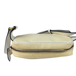 Versace Pastel Yellow Leather Logo Print Belt Bag