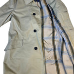 Burberry Vintage Khaki Plaid Lined Coat