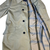 Burberry Vintage Khaki Plaid Lined Coat