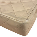 Chanel Beige Quilted CC Vintage Double Flap Bag 90s
