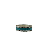 Gucci SS Silver & Turquoise Enamel Band Ring