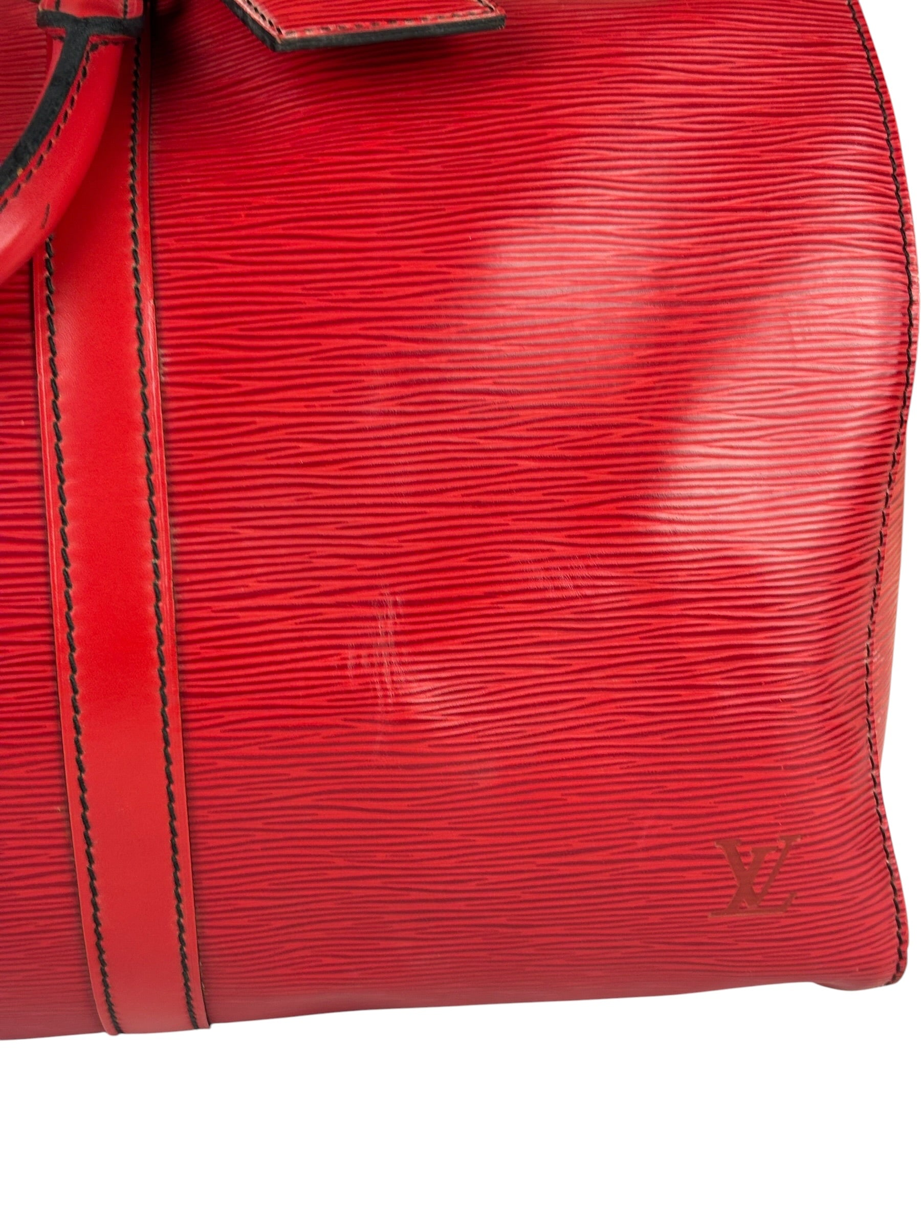 Louis Vuitton Red Epi Keepall 45