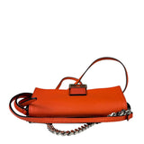 Fendi Orange Leather Mini Baguette