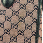 Gucci Bicolor Leather Trim GG Canvas Two-Way Tote Bag