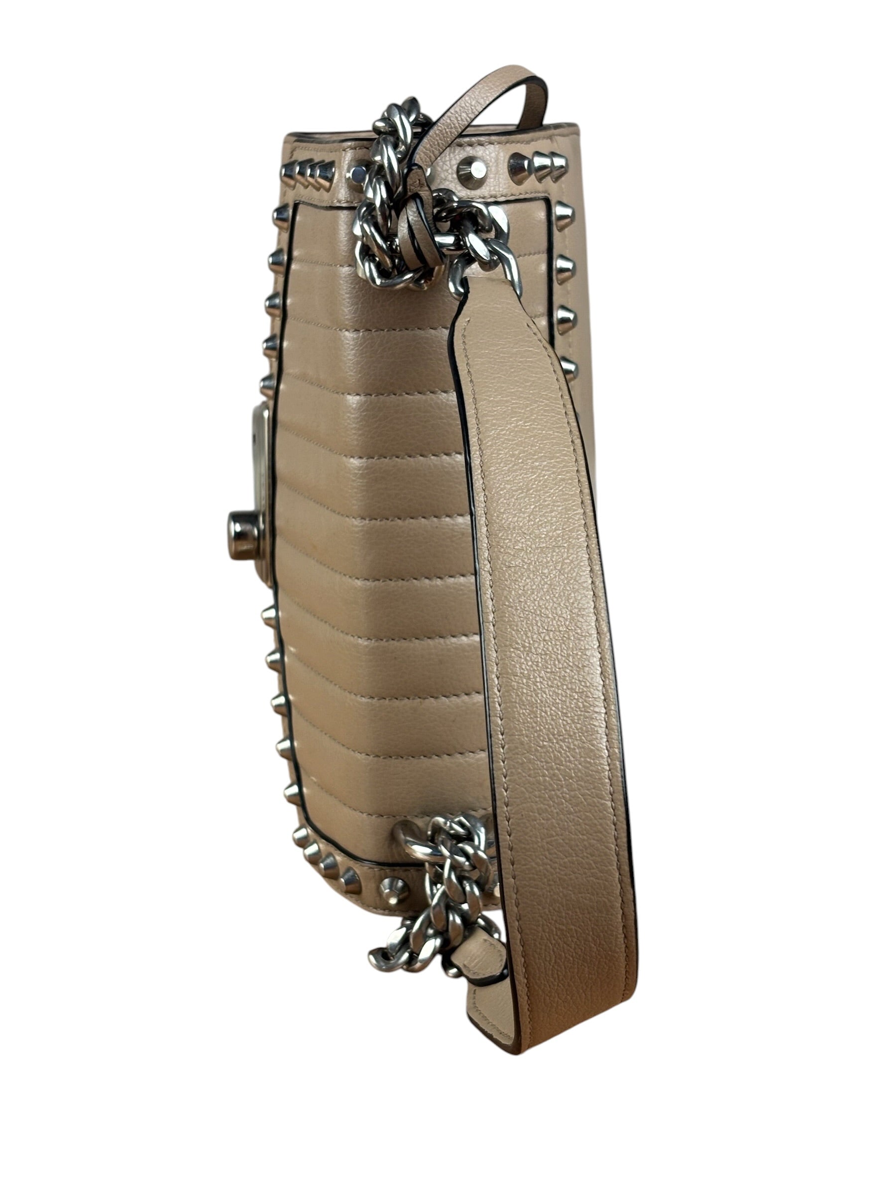 Prada Studded Glace Calf Cross Body