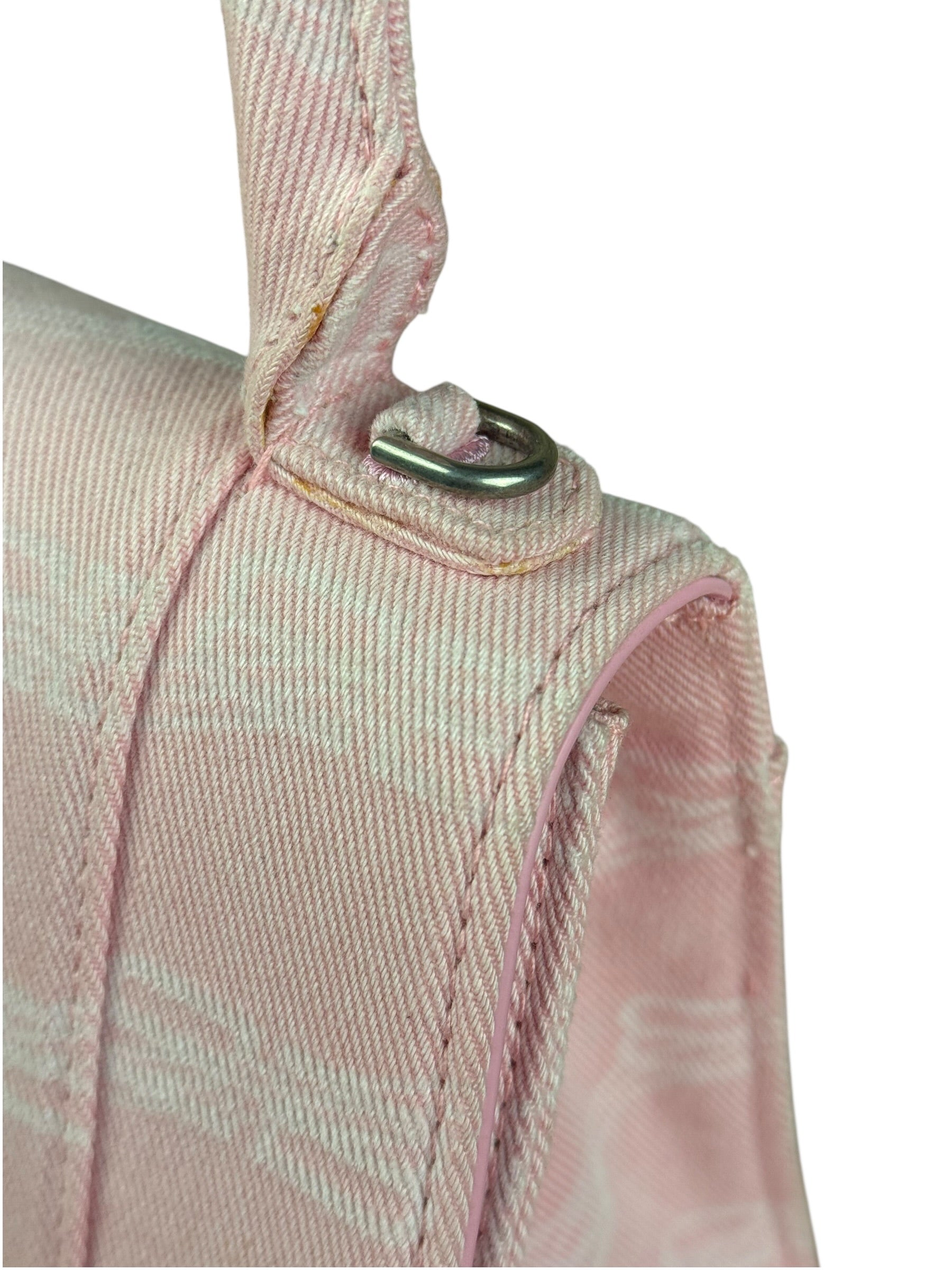 Balenciaga Pink Denim Small Hourglass 2Way Handbag