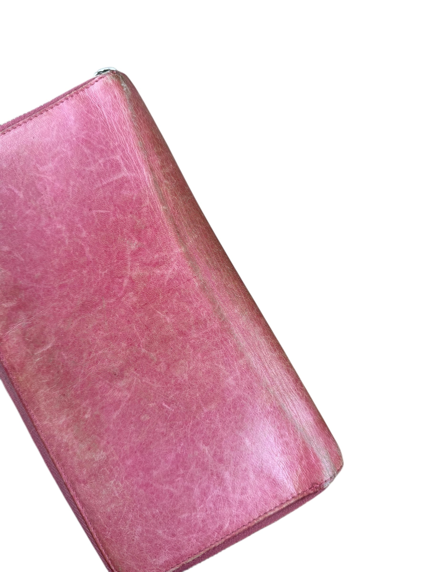 Balenciaga Vintage Pink Le Agneau Long Wallet