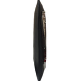 Fendi Black Leather Monsters Zip Clutch
