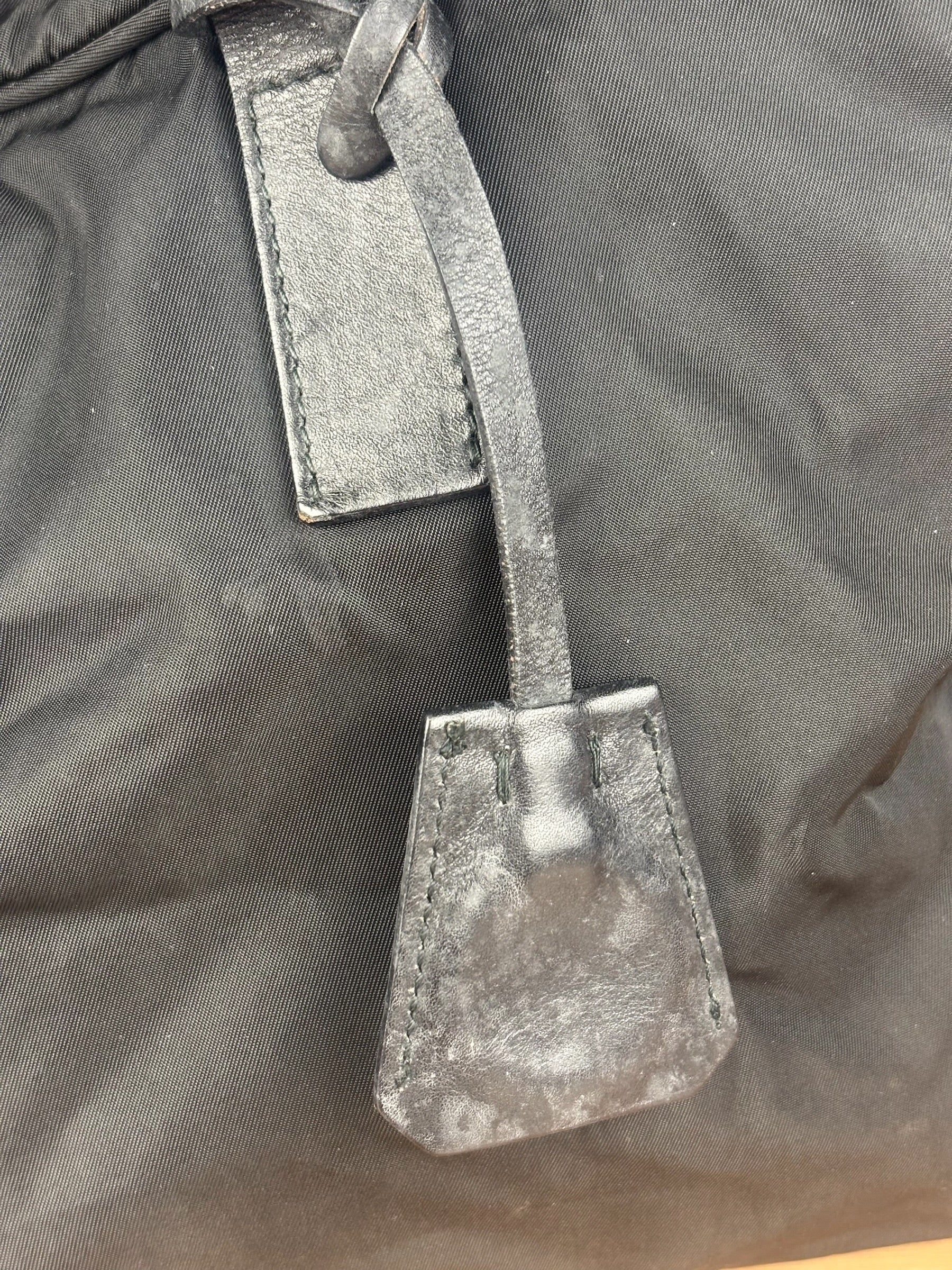Prada Vintage Black Nylon Bowler Bag