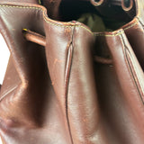 Cartier Vintage Burgundy Leather Must De Cartier Bucket Bag