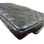 Chanel Black Caviar Quilted Flap Clutch Bag 2019