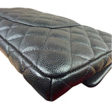Chanel Black Caviar Quilted Flap Clutch Bag 2019