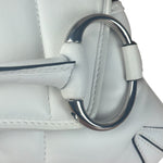 Gucci White Horsebit Vertical Quilted Leather Shoulder Bag