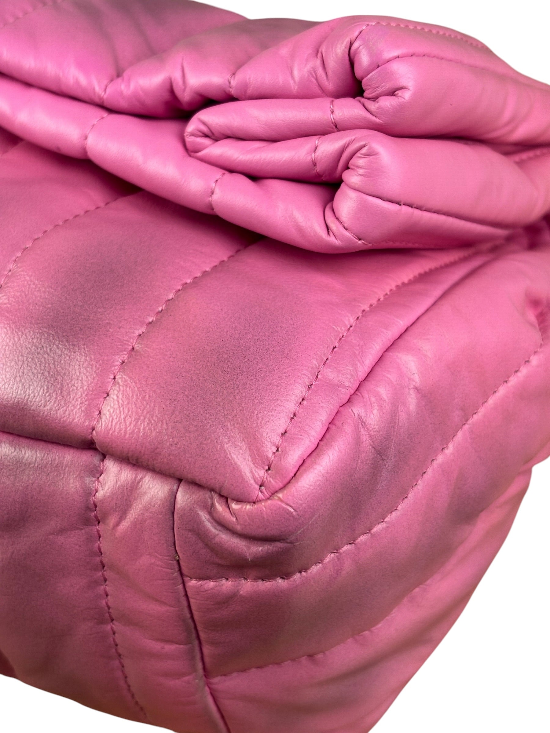 Balenciaga Pink Quilted Leather Chain Shoulder Bag