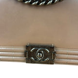 Chanel Pink Glazed Calfskin M Boy Bag 2012