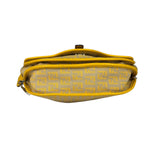 Fendi Yellow Leather Trim Zucca Crossbody Bag