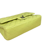 Chanel Yellow Neon Quilted Leather Classic Double Flap Bag 2010